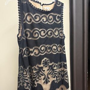 Black mesh cocktail dress